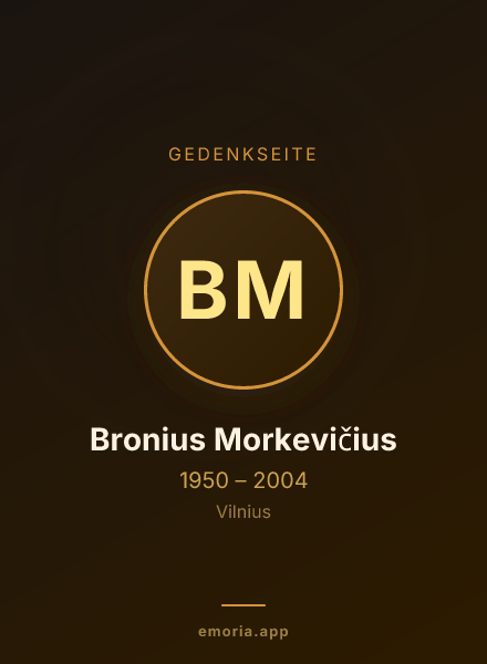 Gedenkportrait von Bronius Morkevičius