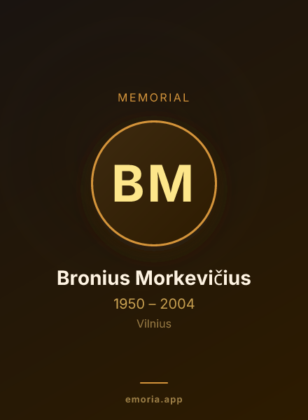 Memorial portrait of Bronius Morkevičius