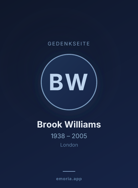 Gedenkportrait von Brook Williams