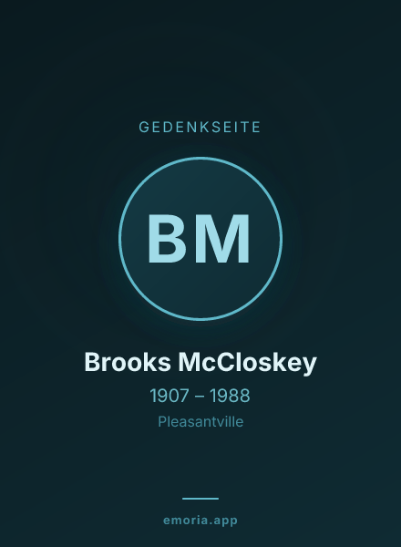 Gedenkportrait von Brooks McCloskey