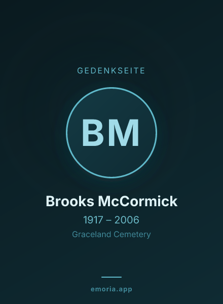 Gedenkportrait von Brooks McCormick