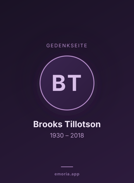 Gedenkportrait von Brooks Tillotson