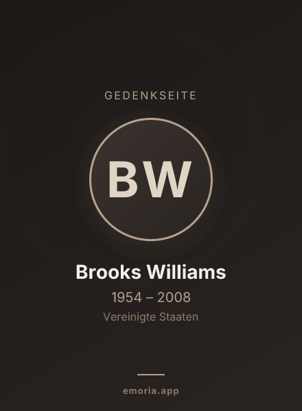 Gedenkportrait von Brooks Williams