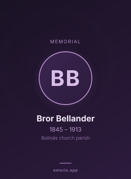 Memorial portrait of Bror Bellander