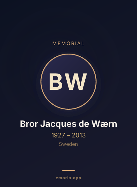 Memorial portrait of Bror Jacques de Wærn