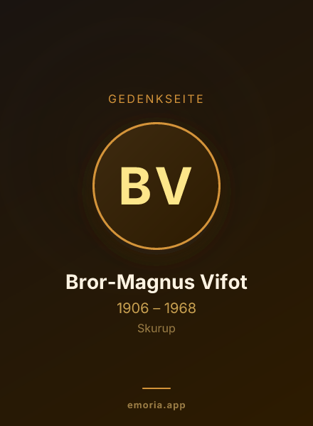 Gedenkportrait von Bror-Magnus Vifot