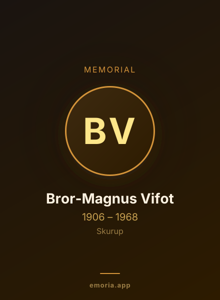 Memorial portrait of Bror-Magnus Vifot