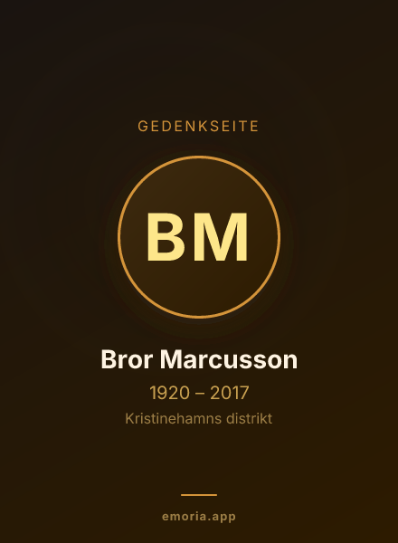 Gedenkportrait von Bror Marcusson