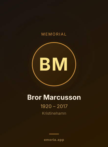 Memorial portrait of Bror Marcusson