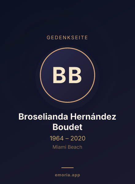 Gedenkportrait von Broselianda Hernández Boudet