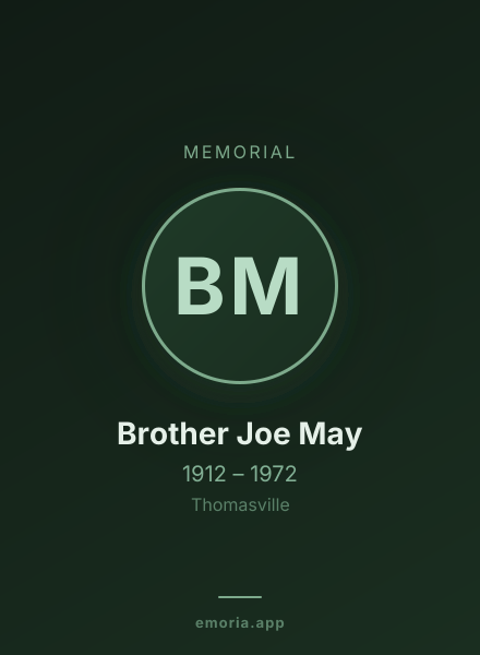 Memorial portrait of Brother Joe May