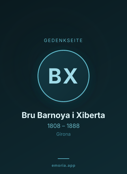 Gedenkportrait von Bru Barnoya i Xiberta