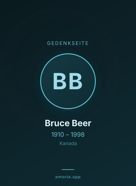Gedenkportrait von Bruce Beer