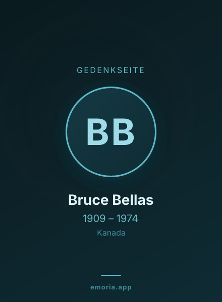 Gedenkportrait von Bruce Bellas