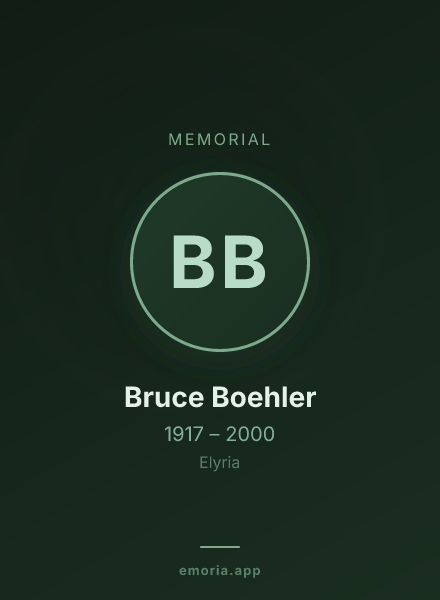 Memorial portrait of Bruce Boehler