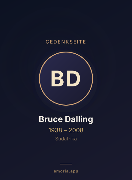 Gedenkportrait von Bruce Dalling