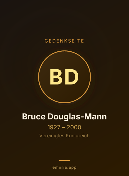 Gedenkportrait von Bruce Douglas-Mann