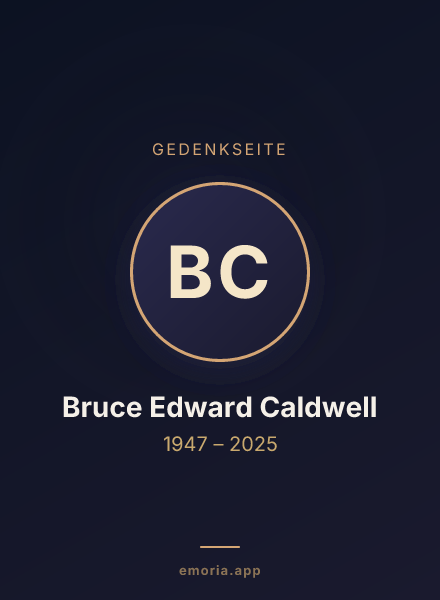 Gedenkportrait von Bruce Edward Caldwell