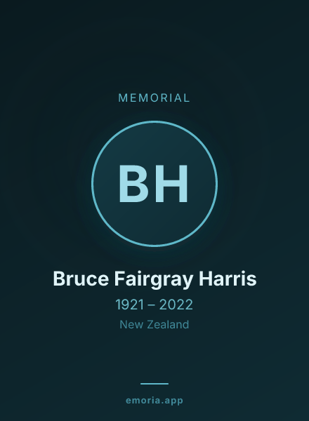 Memorial portrait of Bruce Fairgray Harris
