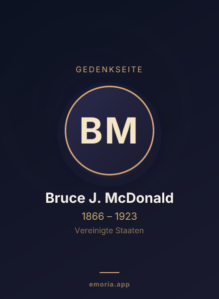 Gedenkportrait von Bruce J. McDonald