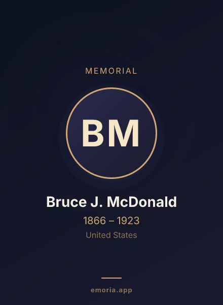 Memorial portrait of Bruce J. McDonald