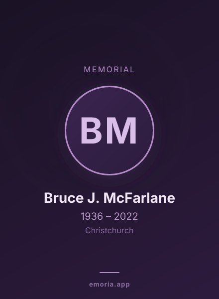 Memorial portrait of Bruce J. McFarlane