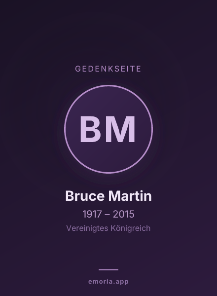 Gedenkportrait von Bruce Martin