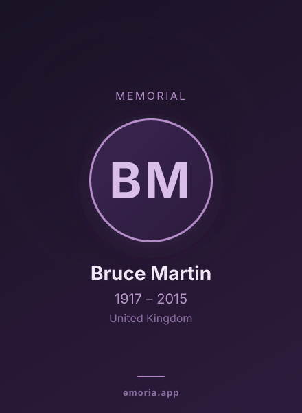 Memorial portrait of Bruce Martin