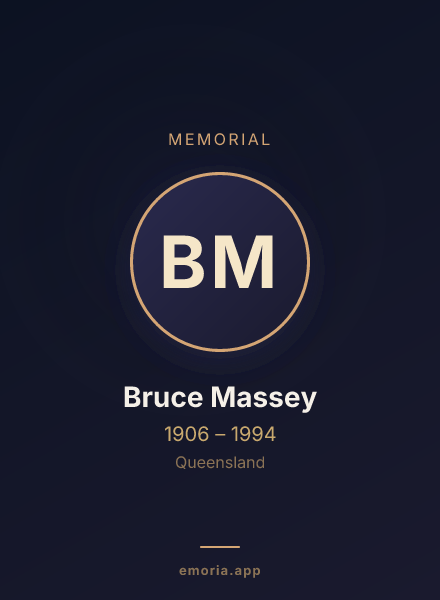 Memorial portrait of Bruce Massey