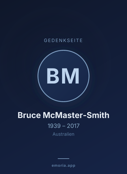 Gedenkportrait von Bruce McMaster-Smith
