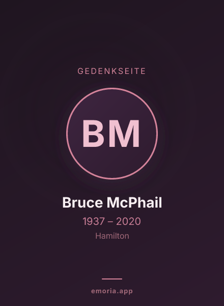 Gedenkportrait von Bruce McPhail