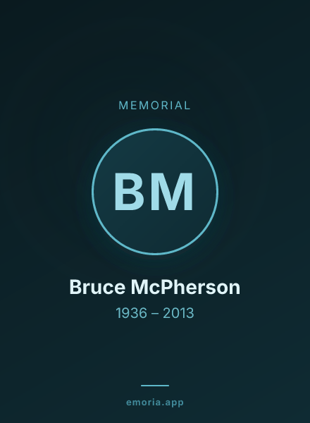 Memorial portrait of Bruce McPherson