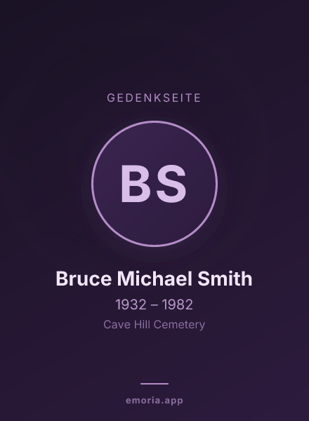Gedenkportrait von Bruce Michael Smith
