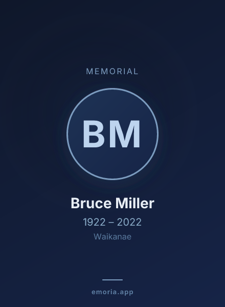 Memorial portrait of Bruce Miller