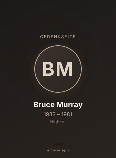 Gedenkportrait von Bruce Murray