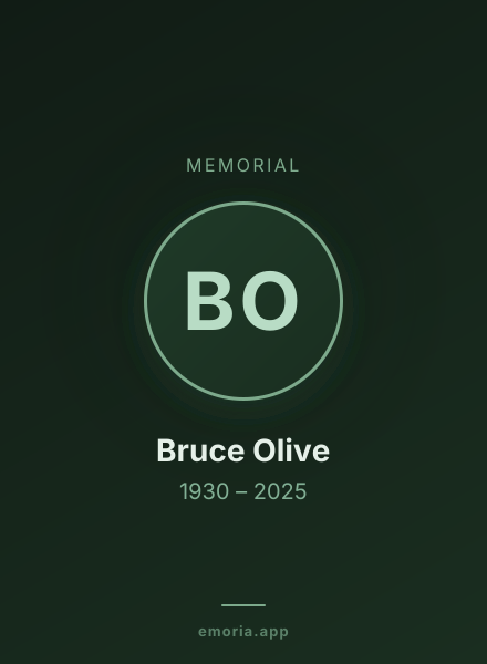 Memorial portrait of Bruce Olive