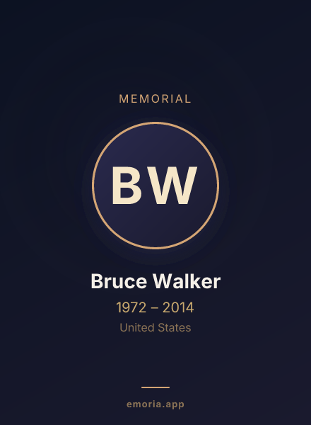 Memorial portrait of Bruce Walker