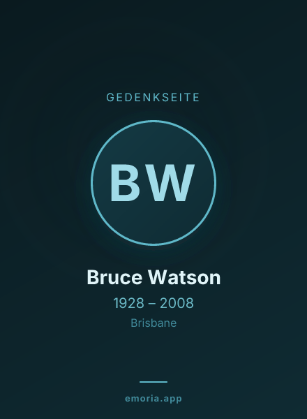 Gedenkportrait von Bruce Watson
