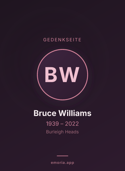 Gedenkportrait von Bruce Williams