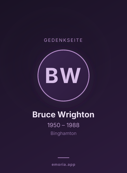 Gedenkportrait von Bruce Wrighton
