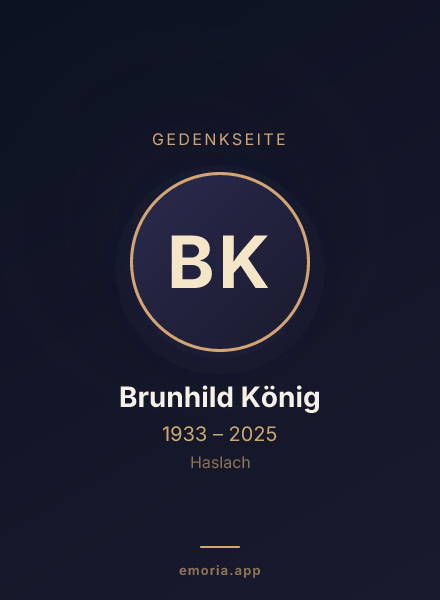 Gedenkportrait von Brunhild König