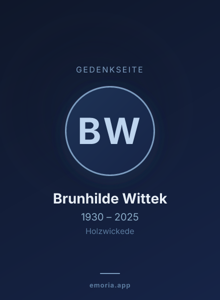 Gedenkportrait von Brunhilde Wittek