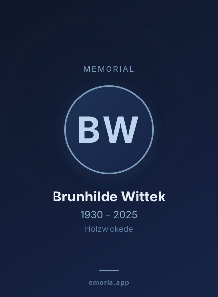 Memorial portrait of Brunhilde Wittek