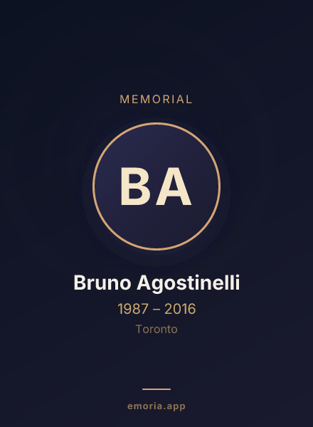 Memorial portrait of Bruno Agostinelli