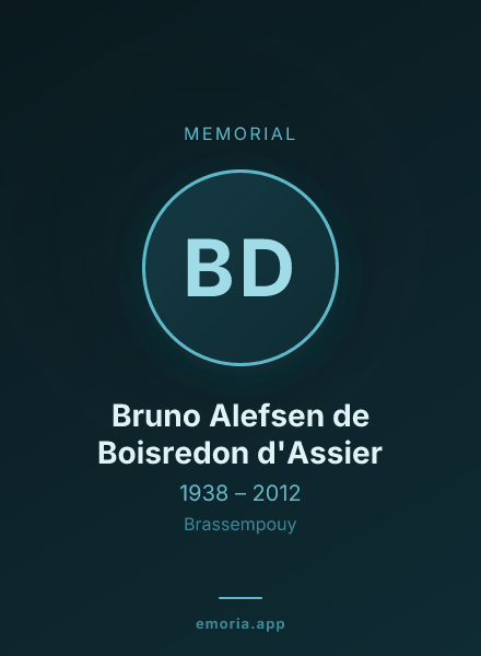 Memorial portrait of Bruno Alefsen de Boisredon d'Assier