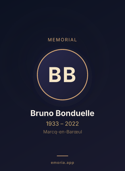 Memorial portrait of Bruno Bonduelle