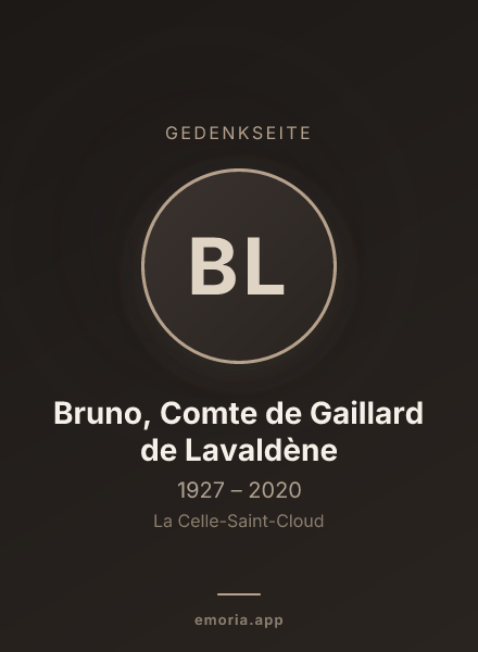 Gedenkportrait von Bruno, Comte de Gaillard de Lavaldène