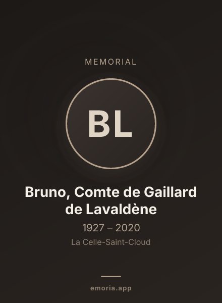 Memorial portrait of Bruno, Comte de Gaillard de Lavaldène