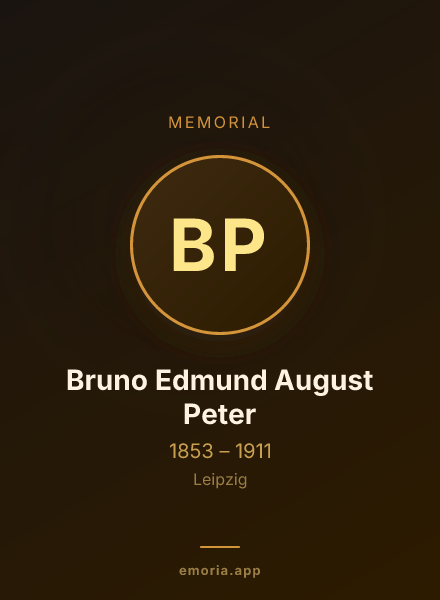 Memorial portrait of Bruno Edmund August Peter