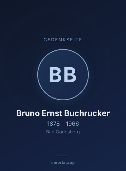 Gedenkportrait von Bruno Ernst Buchrucker